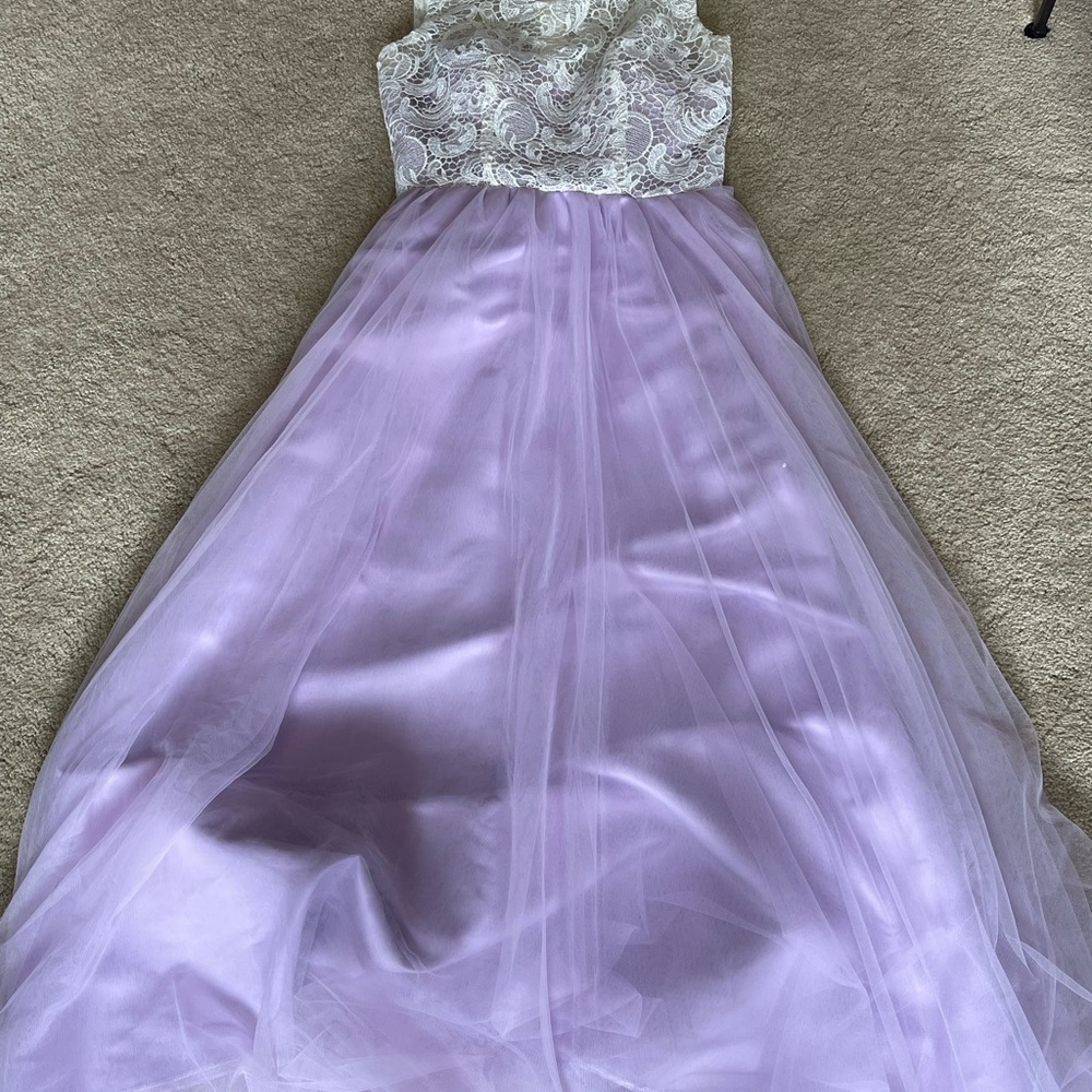 Purple lace long dress size medium